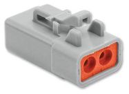 CONNECTOR HOUSING, PLUG, 2 WAY, PLASTIC