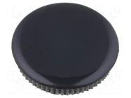 Cap; black; Mounting: push-in; plastic MENTOR