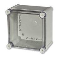 ENCLOSURE, PC, GRY, CLR LID, 190X190X130