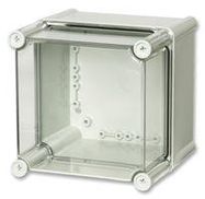 ENCLOSURE, PC, GRY, CLR LID, 190X190X180