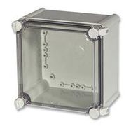 ENCLOSURE, PC, GRY, CLR LID, 190X190X130