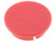 Cap; plastic; red; push-in MENTOR
