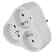 Multiple Socket 3× round, white, EMOS