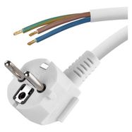 Power Cord PVC 3× 0,75mm2, 2m, white, EMOS