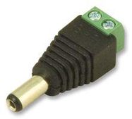 ADAPTOR, 2.5MM DC PLUG-TERMINAL BLOCK