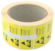 LABEL, ESD CAUTION, 25MM X 50MM, YELLOW