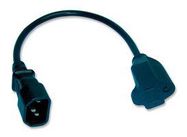 POWER CORD, NEMA5-15R/IEC, 1FT, 10A, BLK