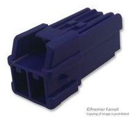 CONNECTOR, HOUSING, PLUG, 2POS, BLUE