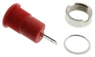 4MM BANANA JACK, PANEL MOUNT, 24 A, 1 KV, NICKEL PLATED CONTACTS, RED 23AH8732