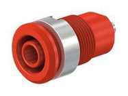 4MM BANANA JACK, 24 A, 1 KV, PANEL MOUNT, SOLDER, RED 23AH8761