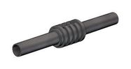 TEST ACCESSORY, INSULATED BANANA COUPLER, 4MM, BLACK 23AH8795