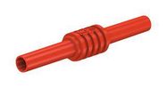 TEST ACCESSORY, INSULATED BANANA COUPLER, 4MM, RED 23AH8796