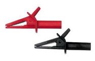 ALLIGATOR CLIP SET, 25.4MM, BLK & RED