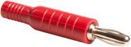 BANANA PLUG, 15A, CRIMP/SOLDER, RED