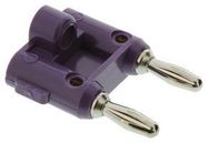 BANANA PLUG, DBL, STACKABLE, 15A, VIOLET