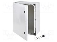 Enclosure: wall mounting; X: 400mm; Y: 500mm; Z: 210mm; ARCA; grey FIBOX