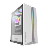 Darkflash DK151 LED computer case (white) + 3 RGB fans, Darkflash