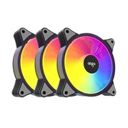 Computer Fan set 3in1 Aigo AR12 ARGB 120x120 (black), Aigo