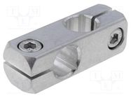 Mounting coupler; cross; D: 12mm; S: 10mm; W: 16mm; H: 16mm; L: 48mm ELESA+GANTER