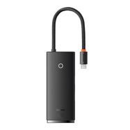 Hub 6w1 Baseus Lite Series USB-C to 2x USB 3.0 + USB-C PD + HDMI + SD/TF (black), Baseus