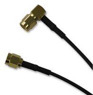 COAXIAL CABLE, RG174/U, SMA PLUG, 0.25M