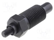 Indexing plungers; Thread: M16; Plating: black finish; 10mm ELESA+GANTER