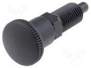 Indexing plungers; Thread: M12; Plating: black finish; 6mm ELESA+GANTER