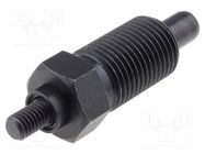 Indexing plungers; Thread: M16; Plating: black finish; 8mm ELESA+GANTER