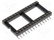 Socket: integrated circuits; DIP28; Pitch: 2.54mm; precision; SMT 