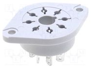 Socket; PIN: 8; 10A; 250VAC; on panel; for soldering; -40÷70°C; R15 RELPOL