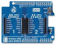 CLICK SHIELD, MEGAAVR, ARDUINO UNO BOARD