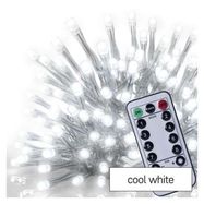 LED Christmas icicles, 5 m, outdoor and indoor, cool white, controller, programmes, timer, EMOS