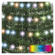 LED Christmas tree with light chain and star, 1.5 m, indoor, controller, timer, RGB, EMOS