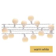 LED cherry light chain – 2.5 cm balls, 4 m, outdoor and indoor, warm white, timer, EMOS