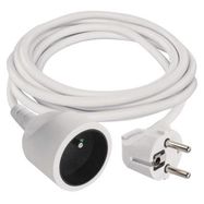 Extension Cord 2m / 1 socket / white / PVC / 1 mm2, EMOS