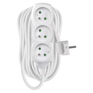 Extension Cord 10 m / 3 sockets / white / PVC / 1.5 mm2, EMOS