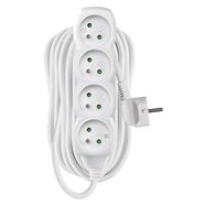 Extension Cord 10 m / 4 sockets / white / PVC / 1 mm2, EMOS