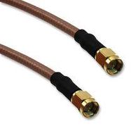 COAXIAL CABLE, RG142, SMA PLUG, 0.5M