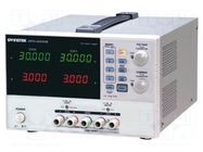 Power supply: programmable laboratory; Ch: 2; 0÷30VDC; 0÷3A; 0÷3A GW INSTEK