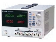 Power supply: programmable laboratory; Ch: 3; 0÷30VDC; 0÷3A; 0÷3A GW INSTEK