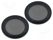 Loudspeaker grille; 100mm; metal; 2pcs. PER.PIC.