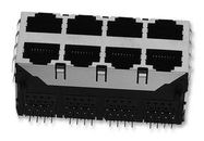 CONN, RJ45, JACK, SHLD, 2X4 PORT, 8P8C