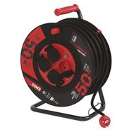 Rubber Extension Cord Reel – 4 sockets, 50m, 2,5mm2, EMOS