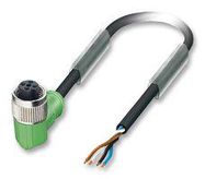 SENSOR CABLE, 4POS, M12 R/A SOCKET, 5M