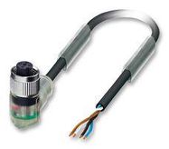 SENSOR CABLE, 4POS, M12 R/A SOCKET, 5M