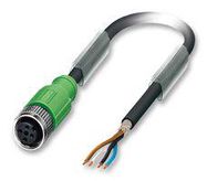 SENSOR CABLE, 4POS, M12 SOCKET, 5M