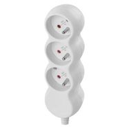 Power Strip without cable 3 sockets, white, EMOS