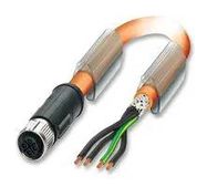 SENSOR LEAD, M12 SOCKET, 4POS, ORANGE