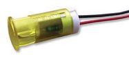 INDICATOR, LED PANEL MNT, 12MM, YELLOW