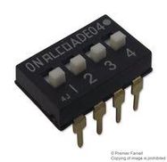 DIP SWITCH, 4POS, SPST, SLIDE